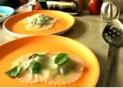 Blueberry Parfait And Spinach And Ricotta Ravioli